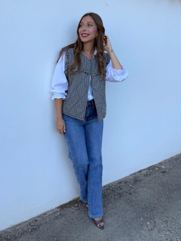 Chaleco Vichy Azul - Imagen 3