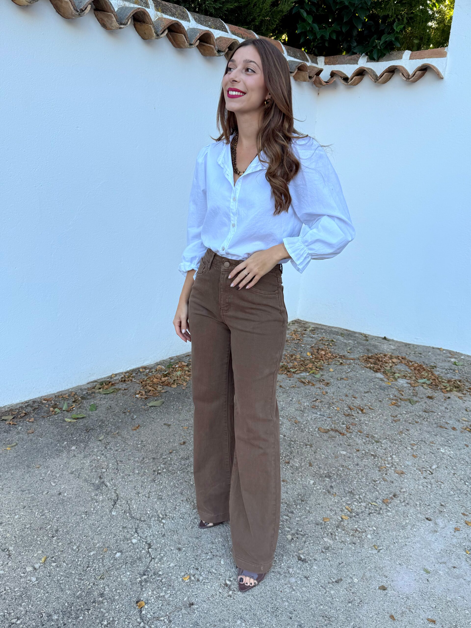 Pantalón Vaquero Camel Wide Leg - Imagen 4