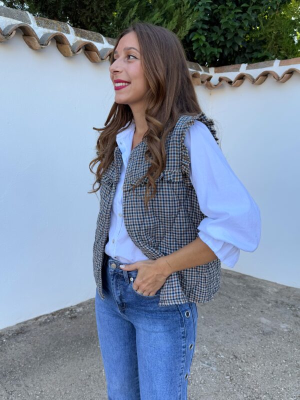 Chaleco Vichy Azul - Imagen 4