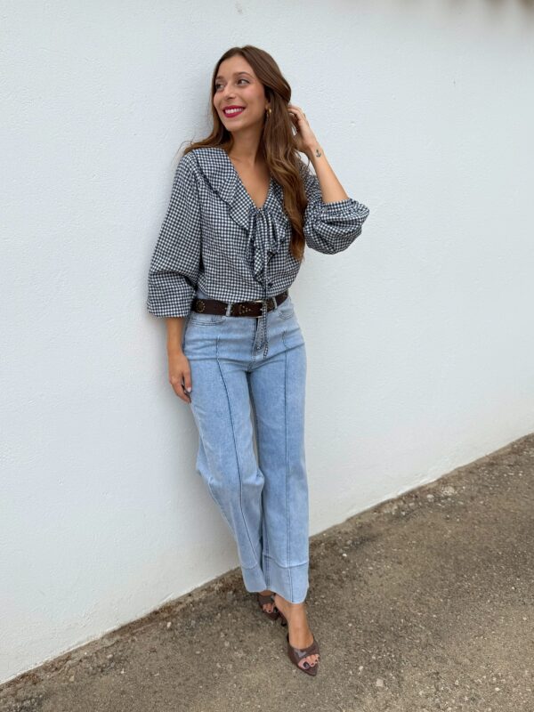 Blusa Volantes Azul - Imagen 4