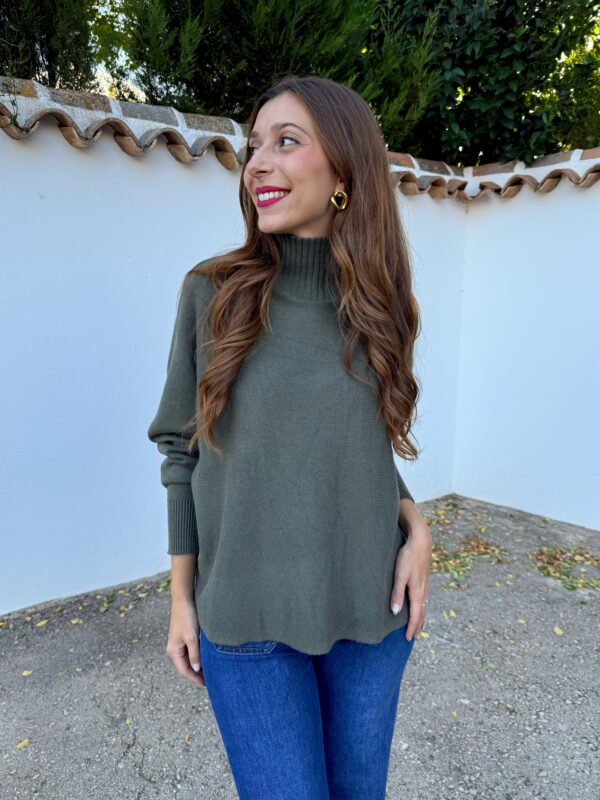 Jersey Cuello Verde Caqui - Imagen 3