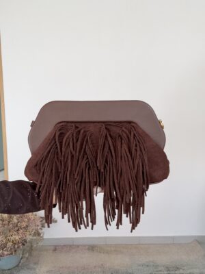 Bolso Mano Flecos Choco - Talla única