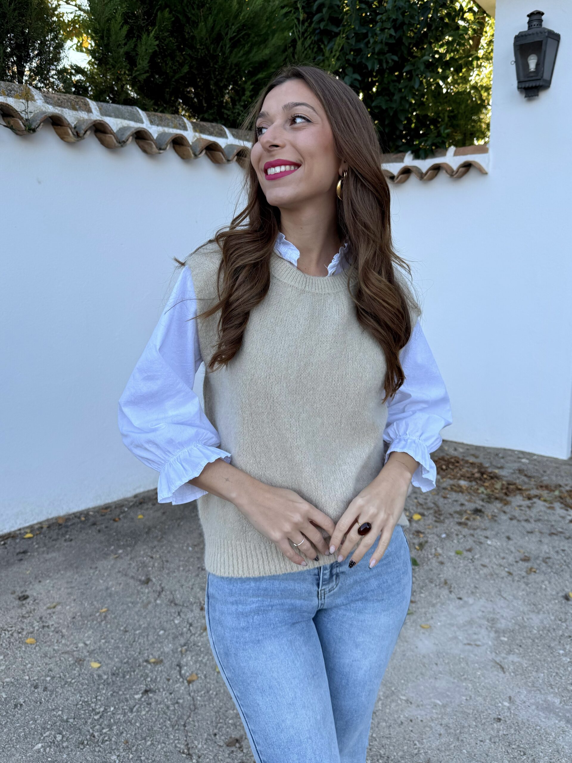 Chaleco Punto Beige - Imagen 6