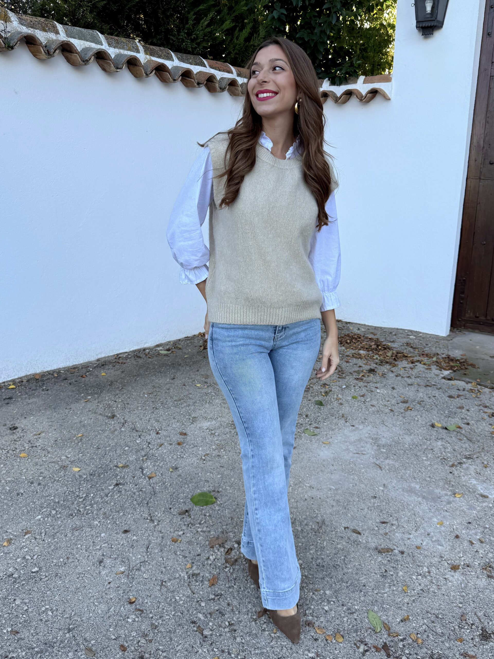 Chaleco Punto Beige - Imagen 5