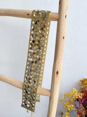 Cinturones Cristales Dorado