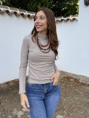 Camiseta Bimba Taupe