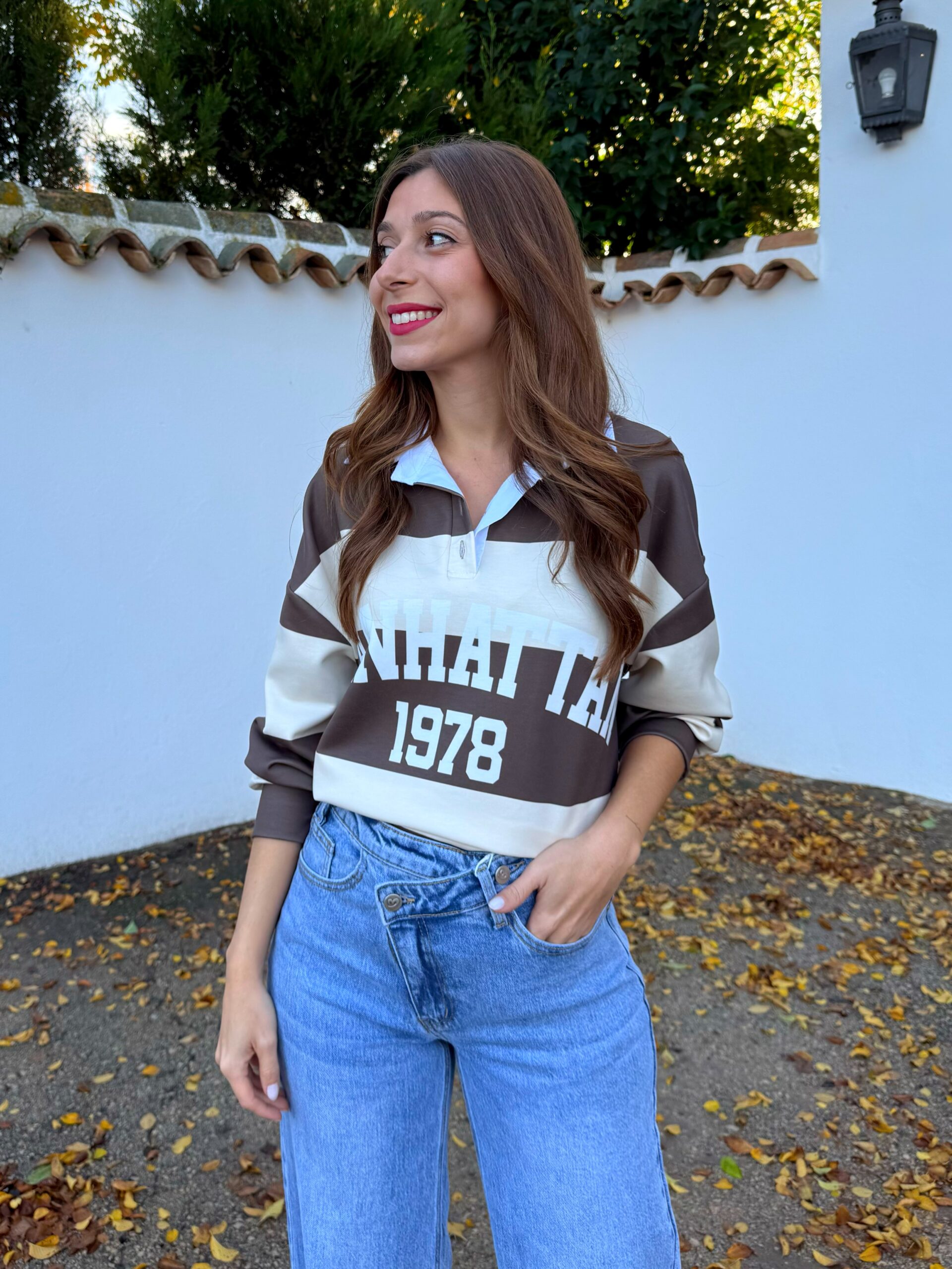 Camiseta Polo Manhattan Vainilla