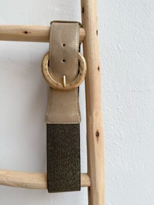 Cinturón Elástico Dorado Brillito