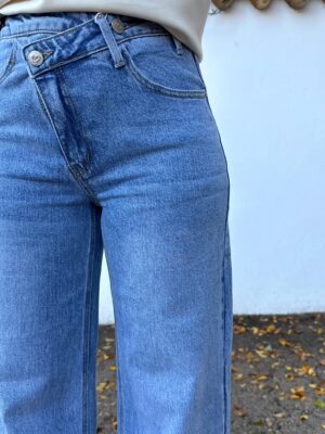 Pantalón Vaquero Cintura Cruzada - L