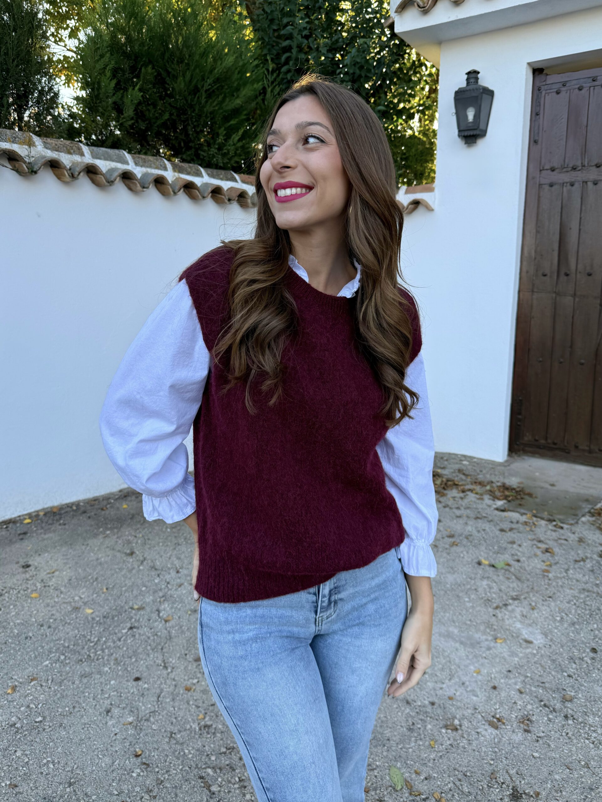 Chaleco Punto Burdeos - Imagen 5