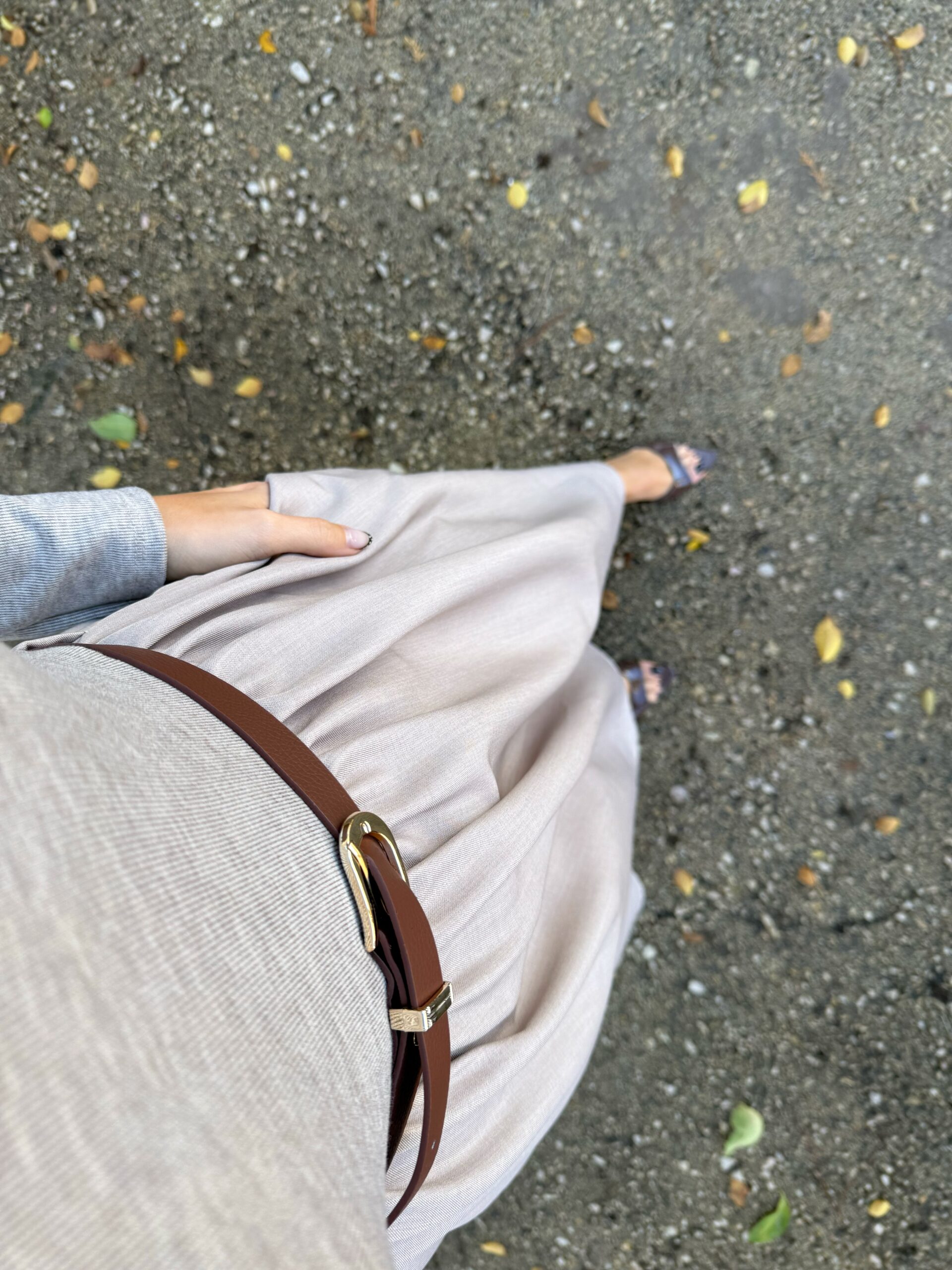 Vestido Combinado Beige - Imagen 3