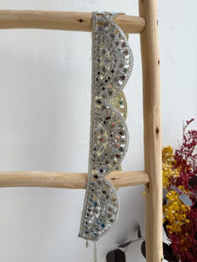 Cinturón Cristales Wave Plata