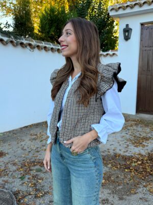 Chaleco Vichy Camel - Talla única