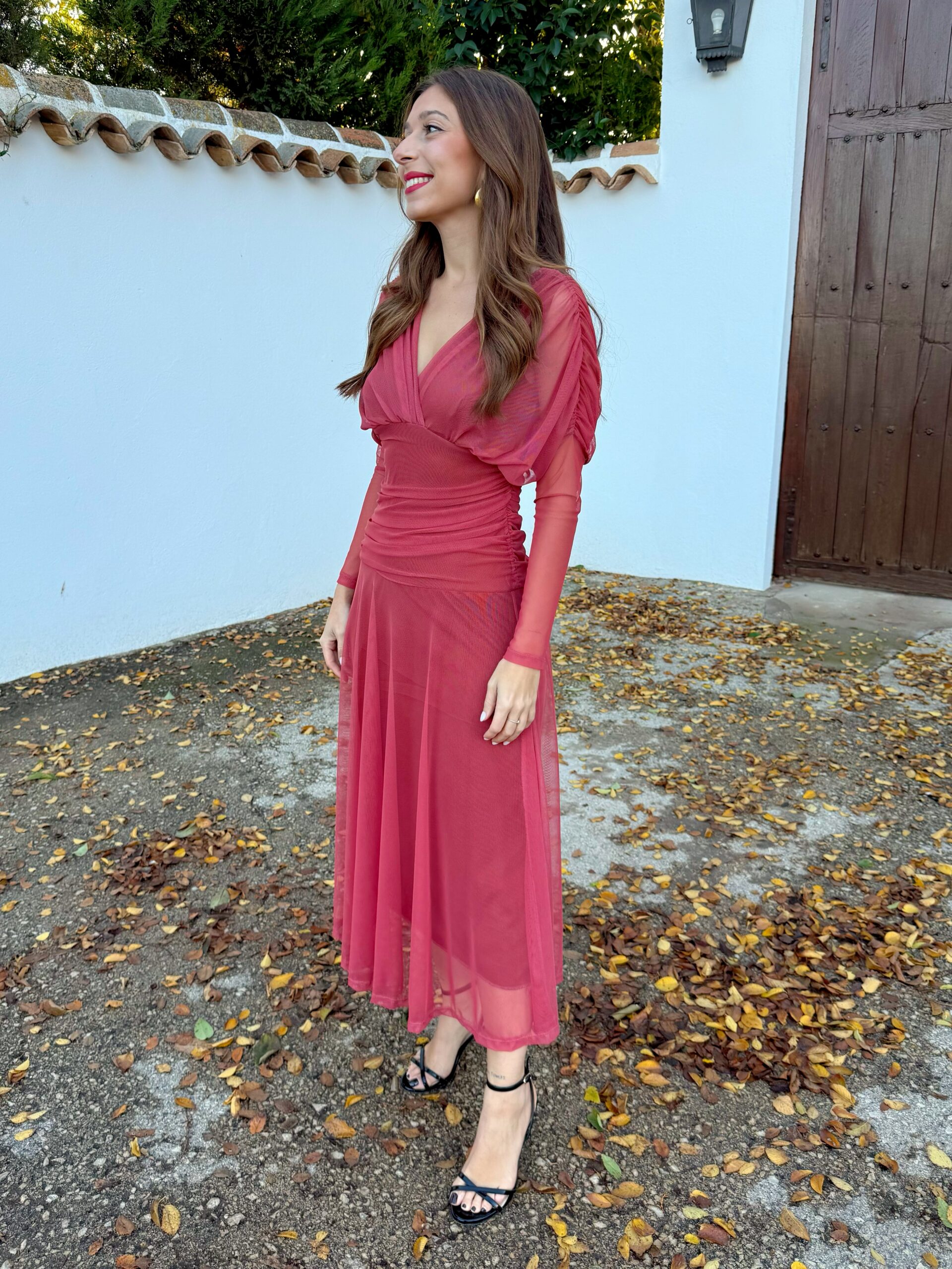 Vestido Tul Fabiola Coral - Imagen 5