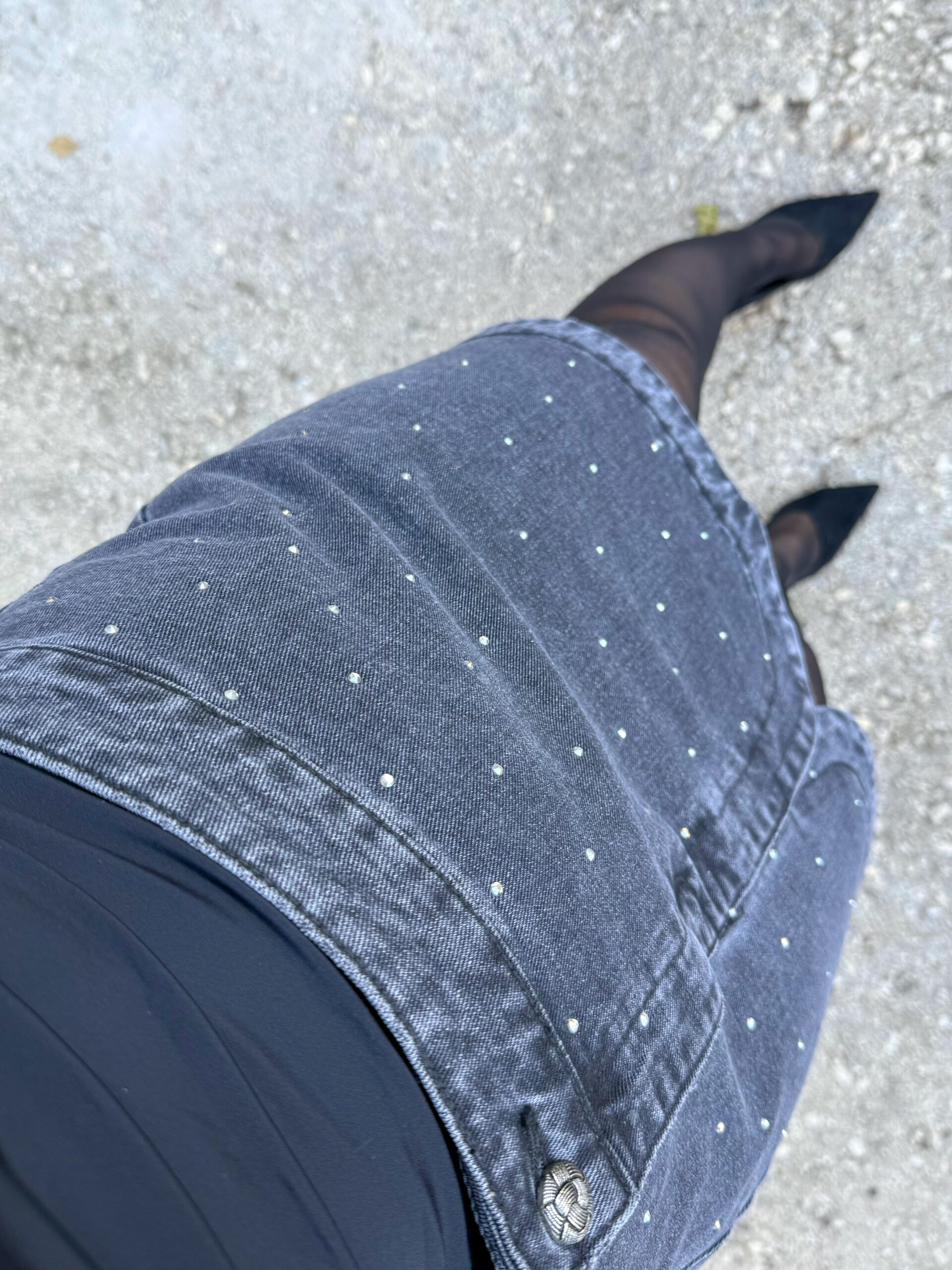 Falda Mini Vaquera Strass - Imagen 5