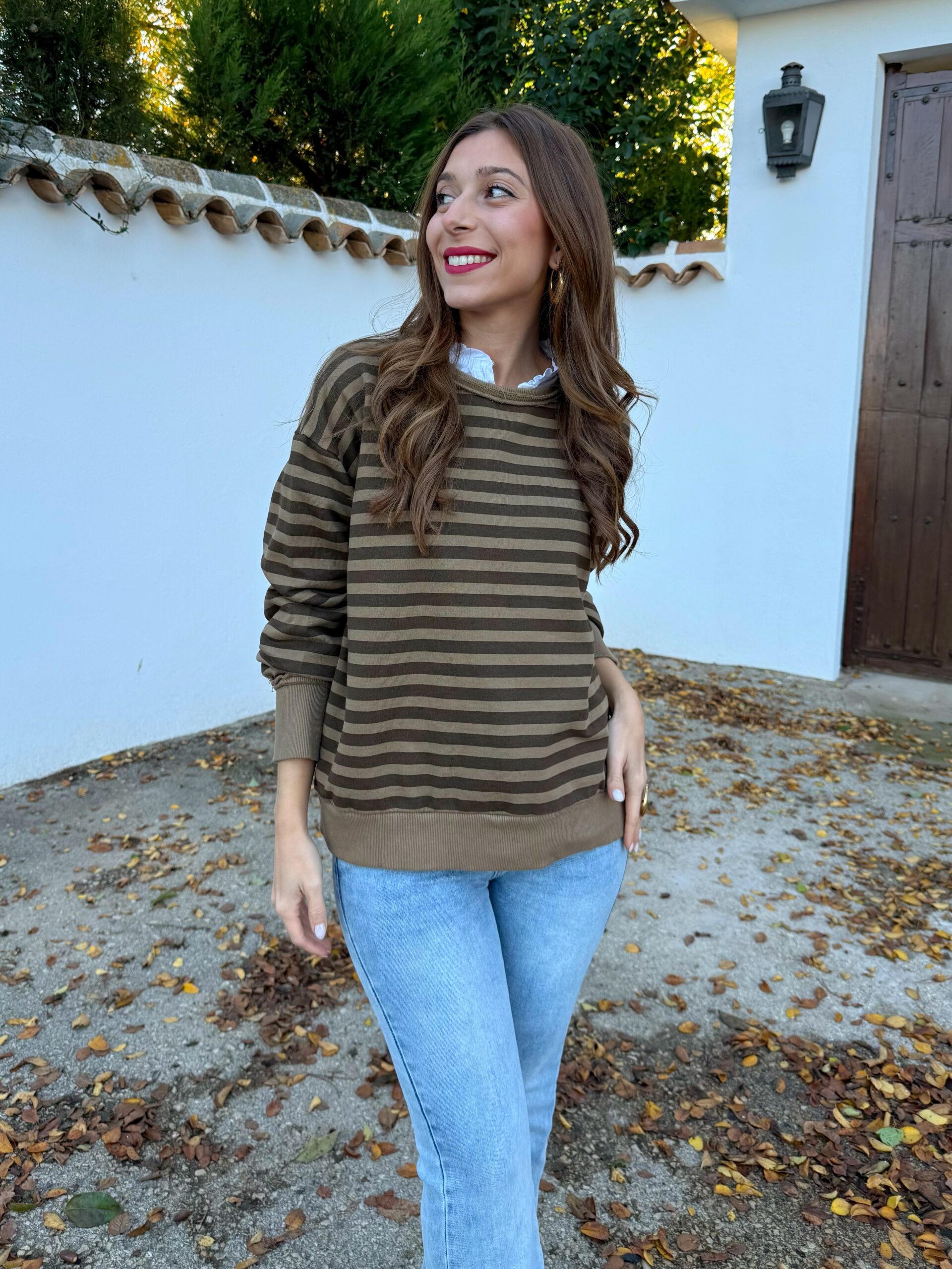 Sudadera Rayas Camel - Imagen 6