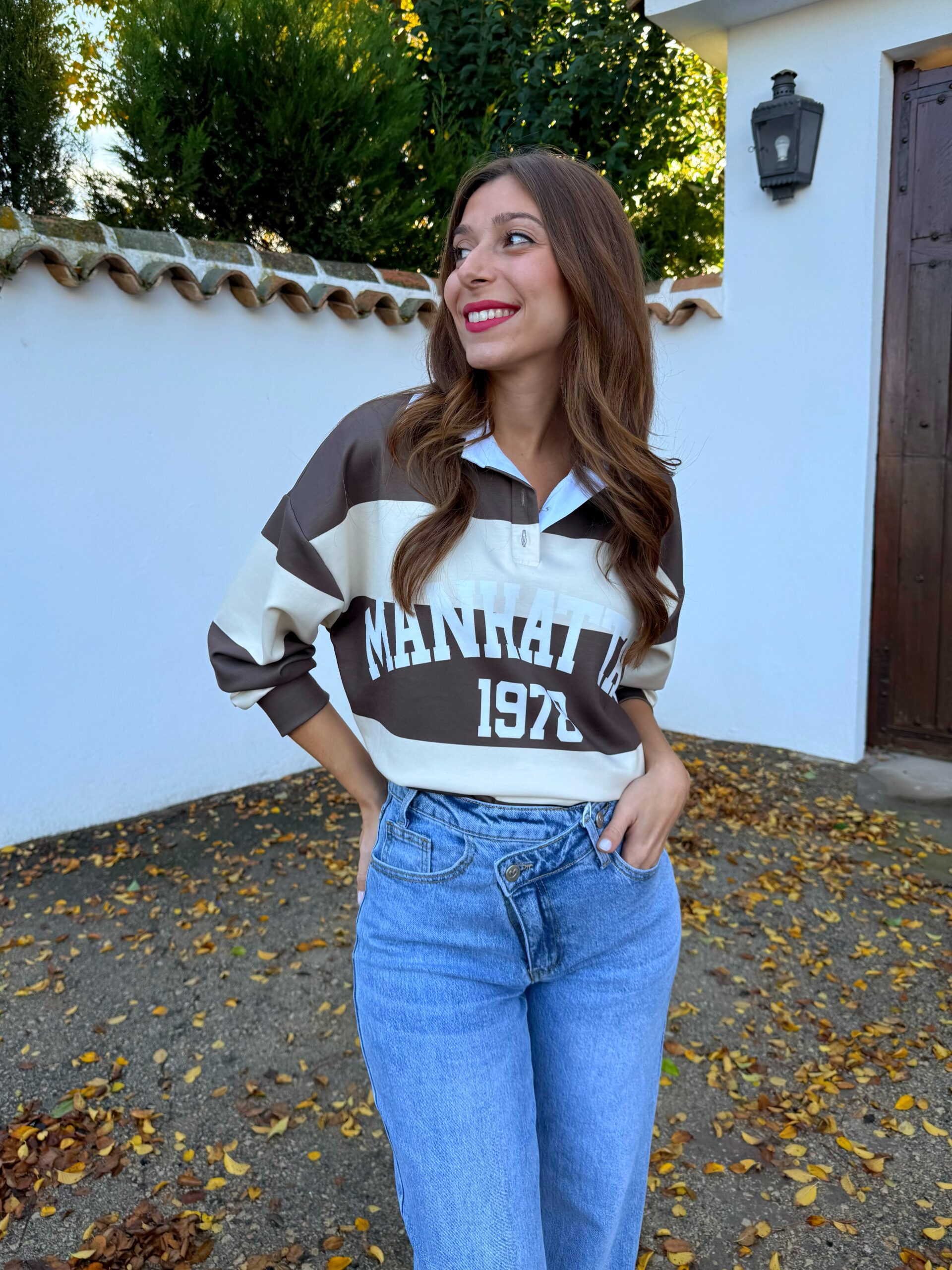 Camiseta Polo Manhattan Vainilla - Imagen 4