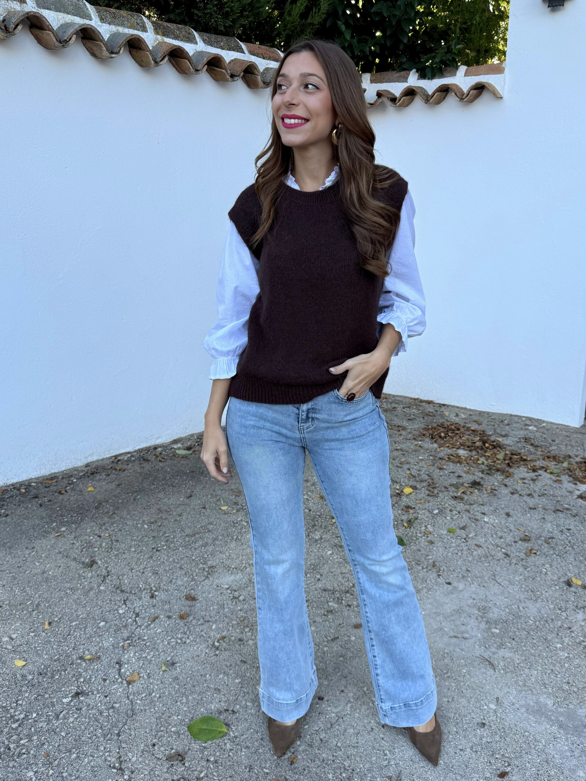 Chaleco Punto Marrón - Imagen 3