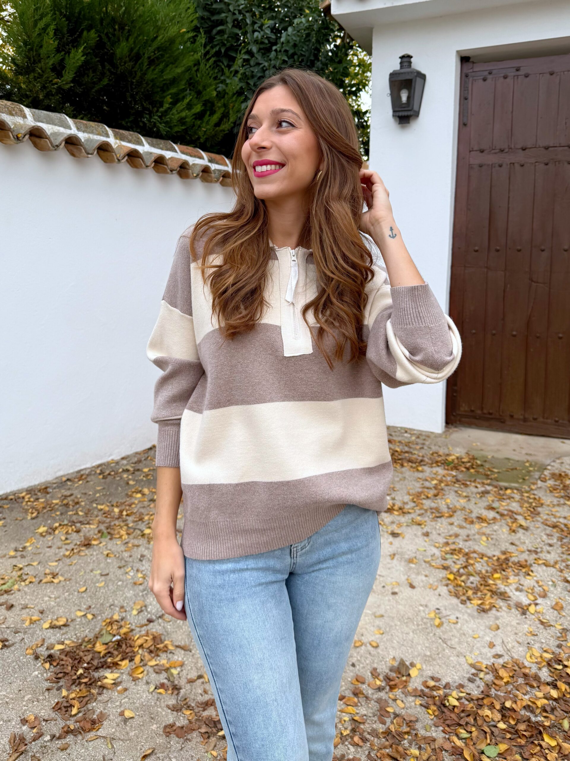 Jersey Polo Juliana Beige - Imagen 3