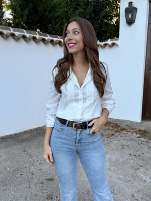 Camisa Puntilla Blanca - M