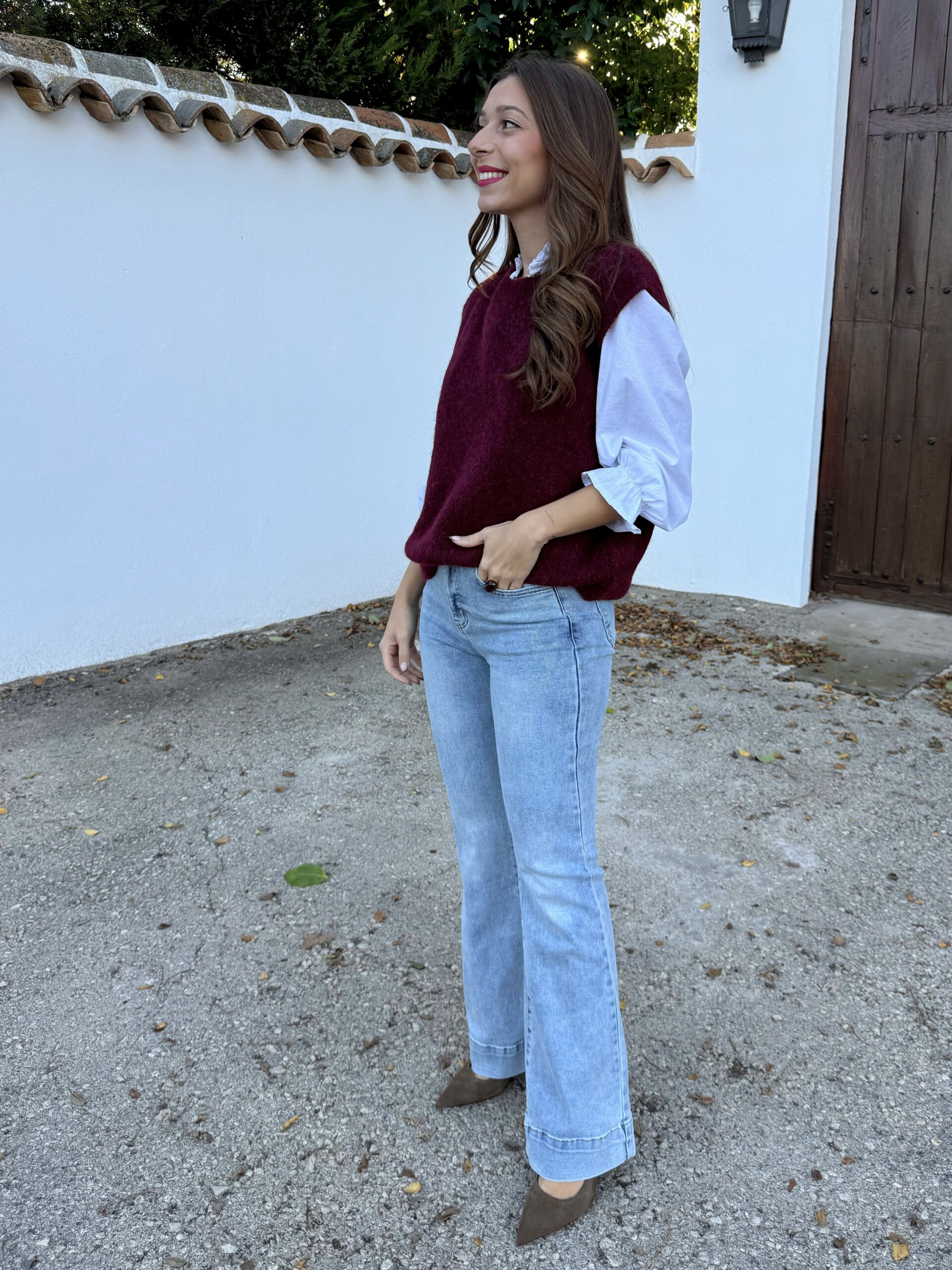 Chaleco Punto Burdeos - Imagen 6