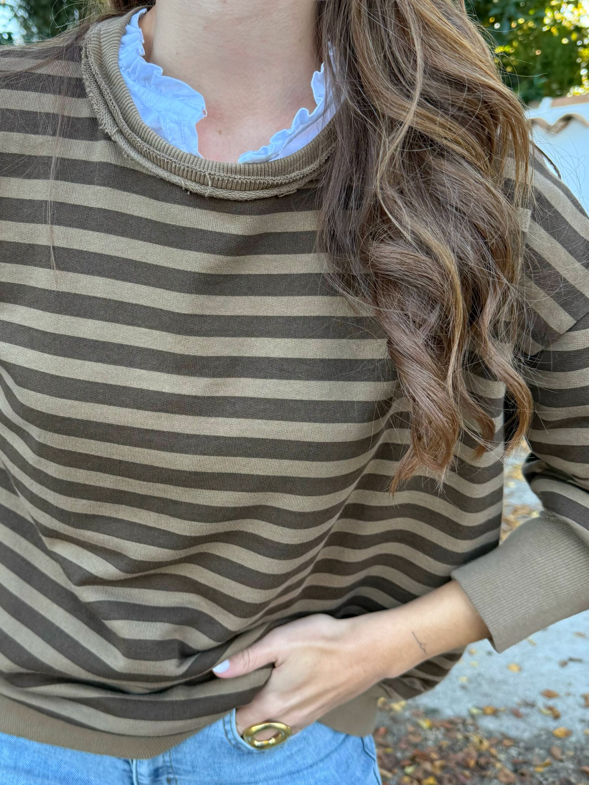 Sudadera Rayas Camel - Imagen 3