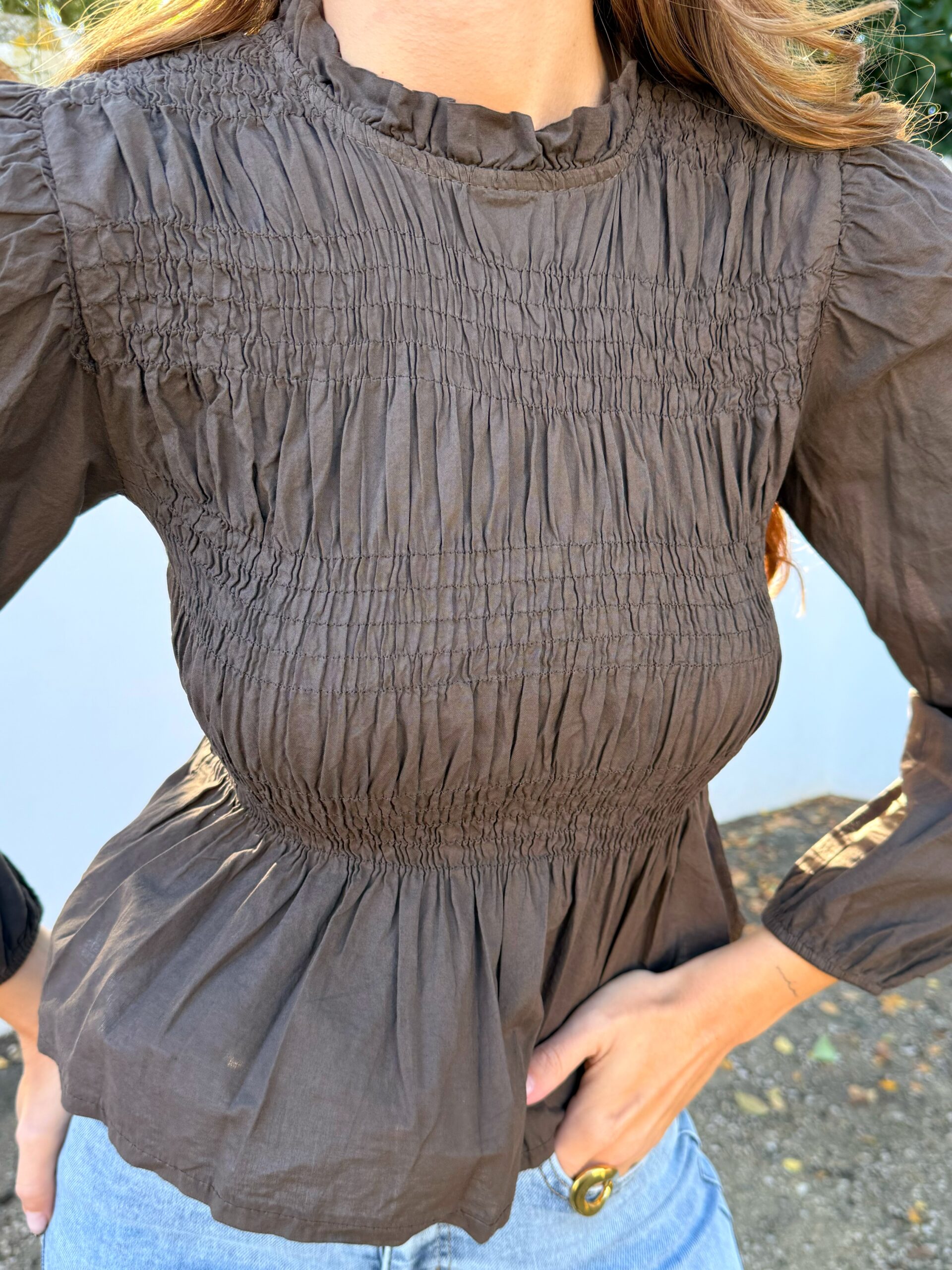 Blusa Daniela Marrón - Imagen 2