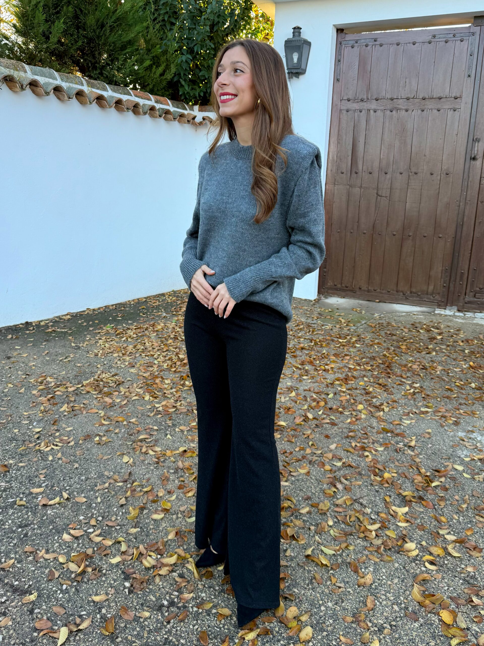 Pantalón Elástico Brillo Negro - Imagen 5