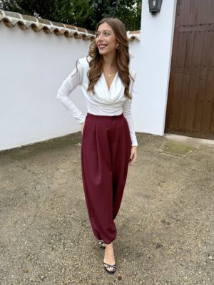 Pantalón Bombacho Burdeos