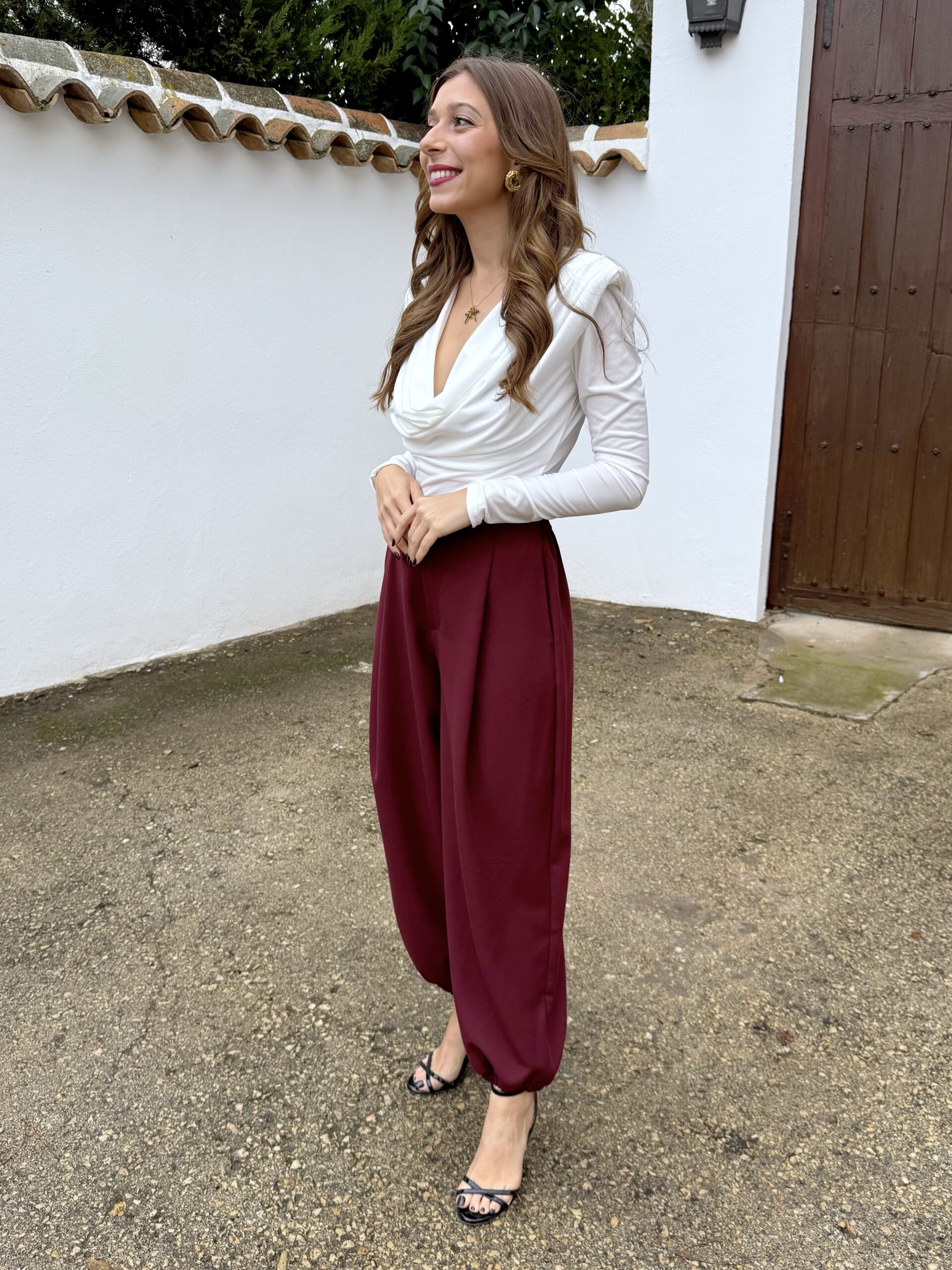 Pantalón Bombacho Burdeos - Imagen 2