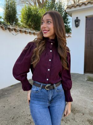 Camisa Micropana Burdeos