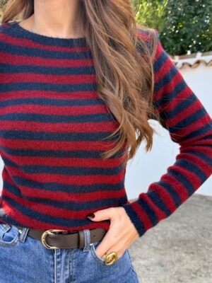 Jersey Basic Azul Marino/Rojo