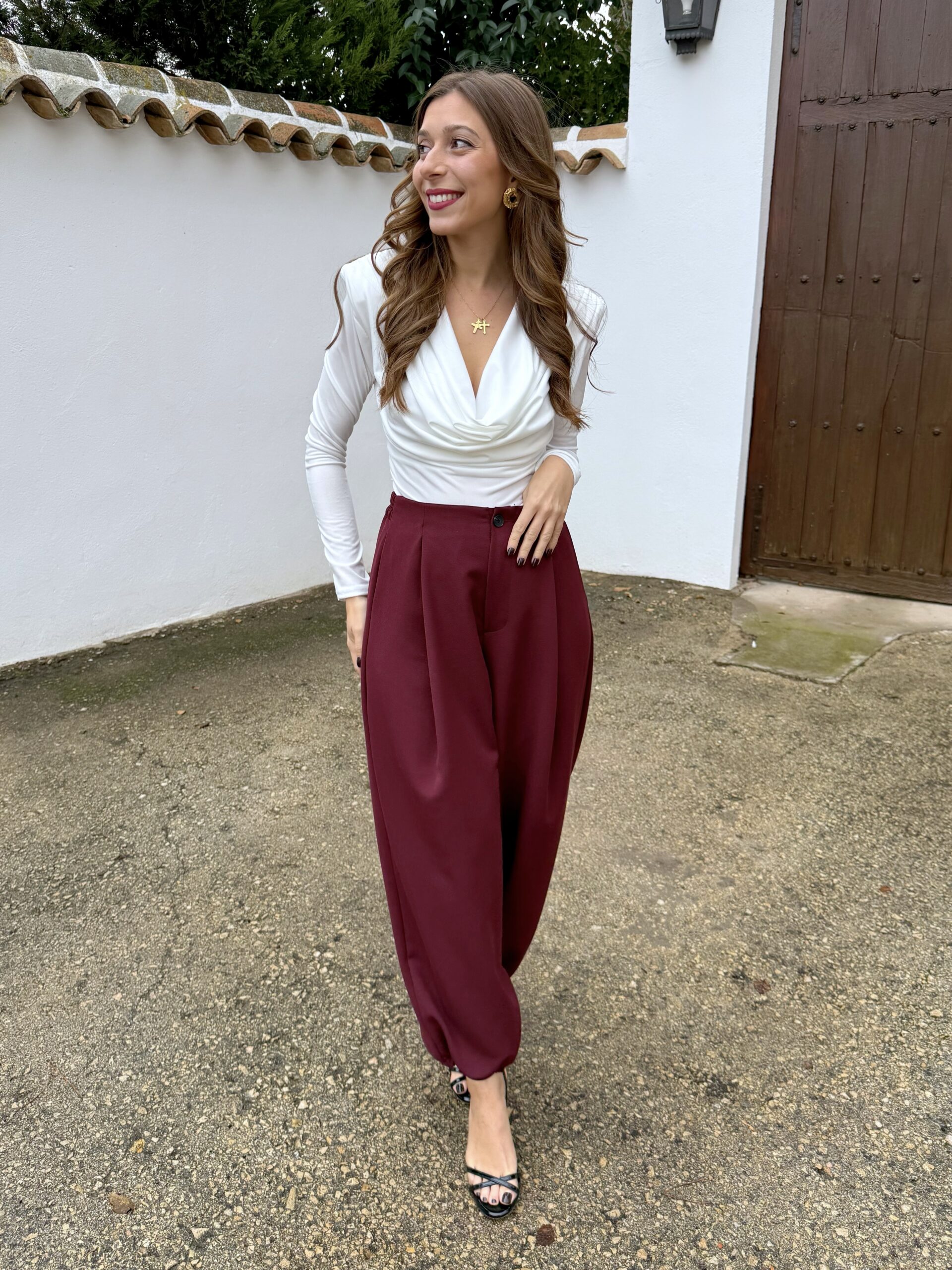 Pantalón Bombacho Burdeos - Imagen 7