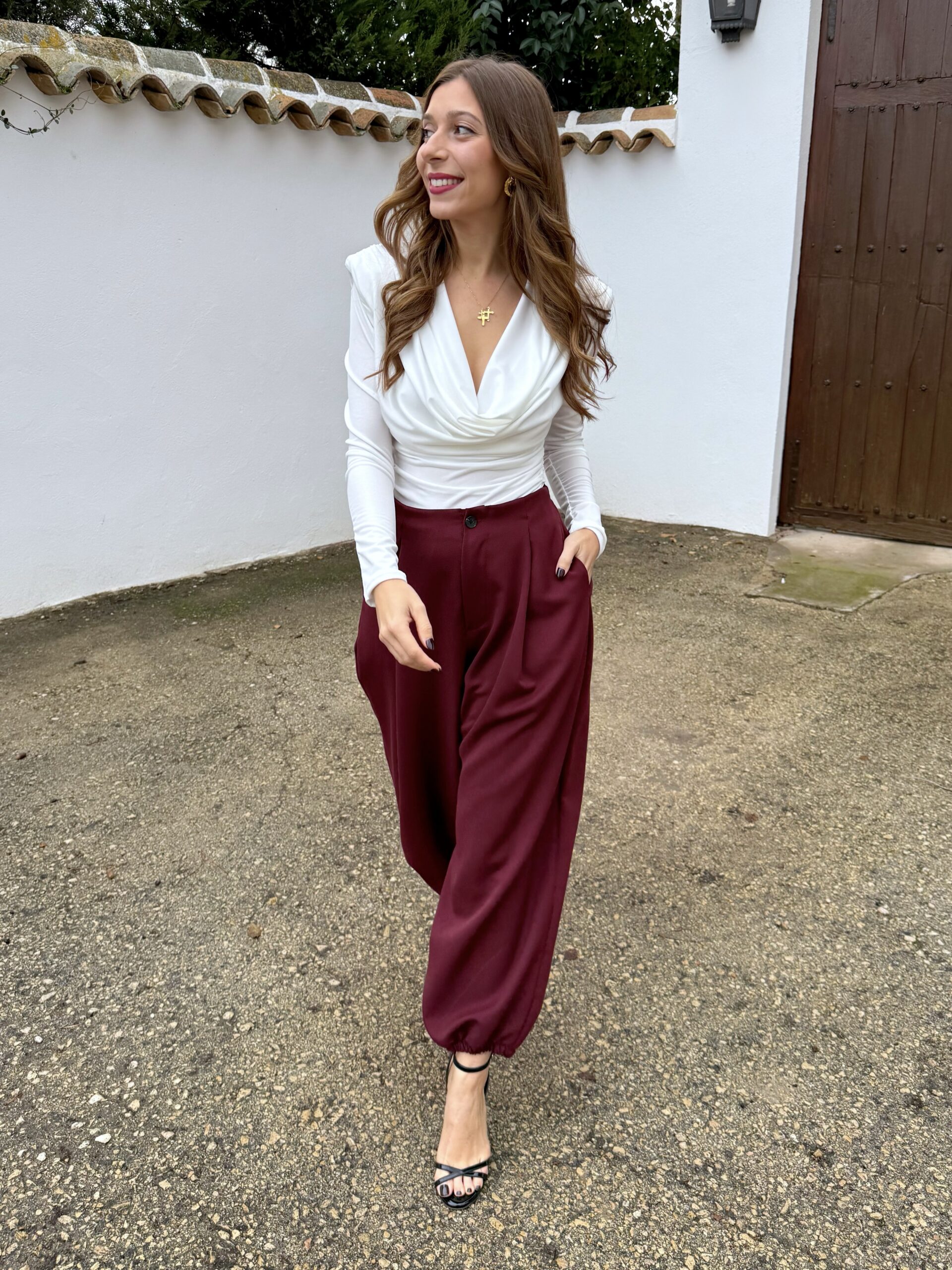 Pantalón Bombacho Burdeos - Imagen 6