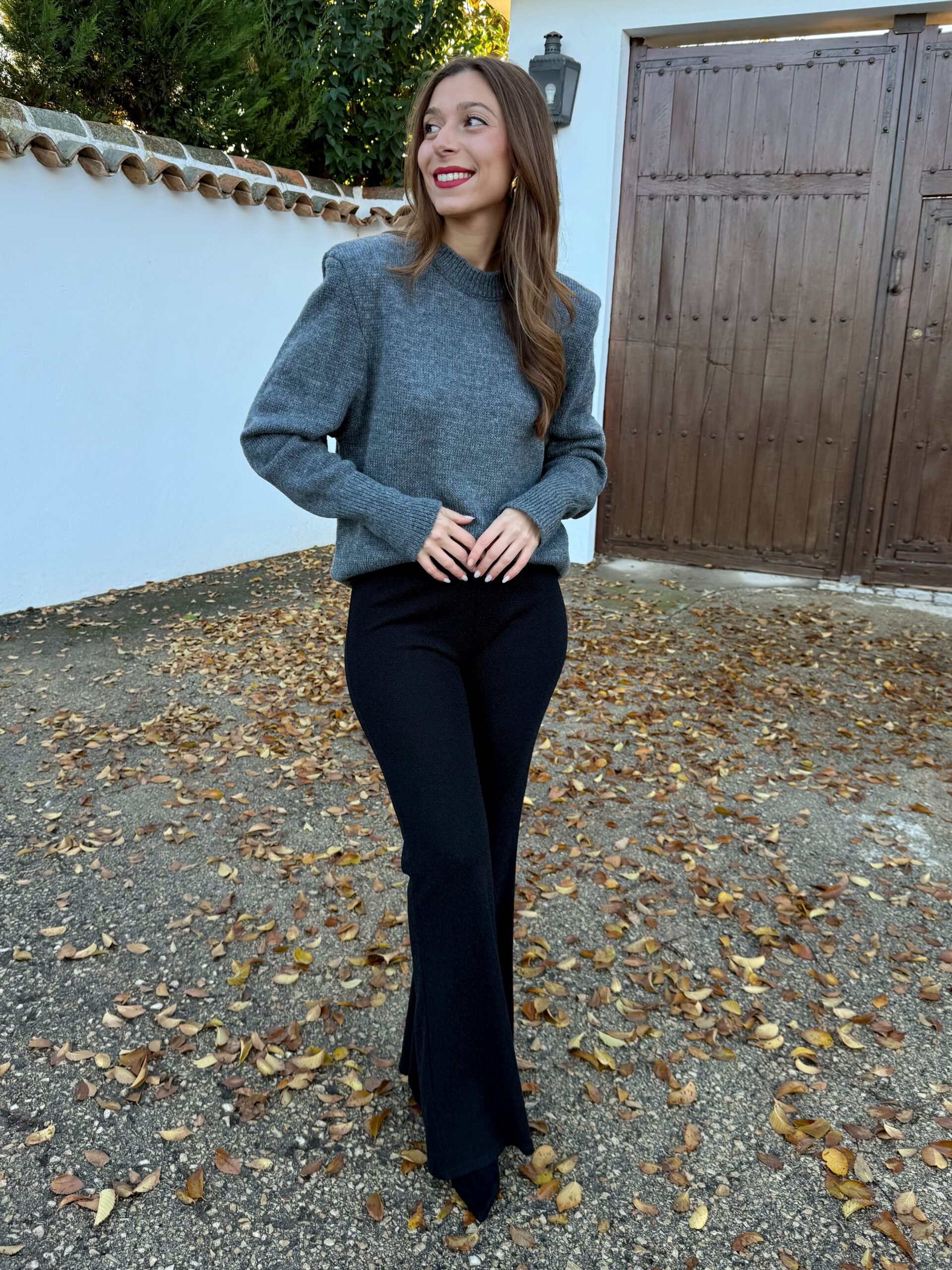 Pantalón Elástico Brillo Negro - Imagen 3