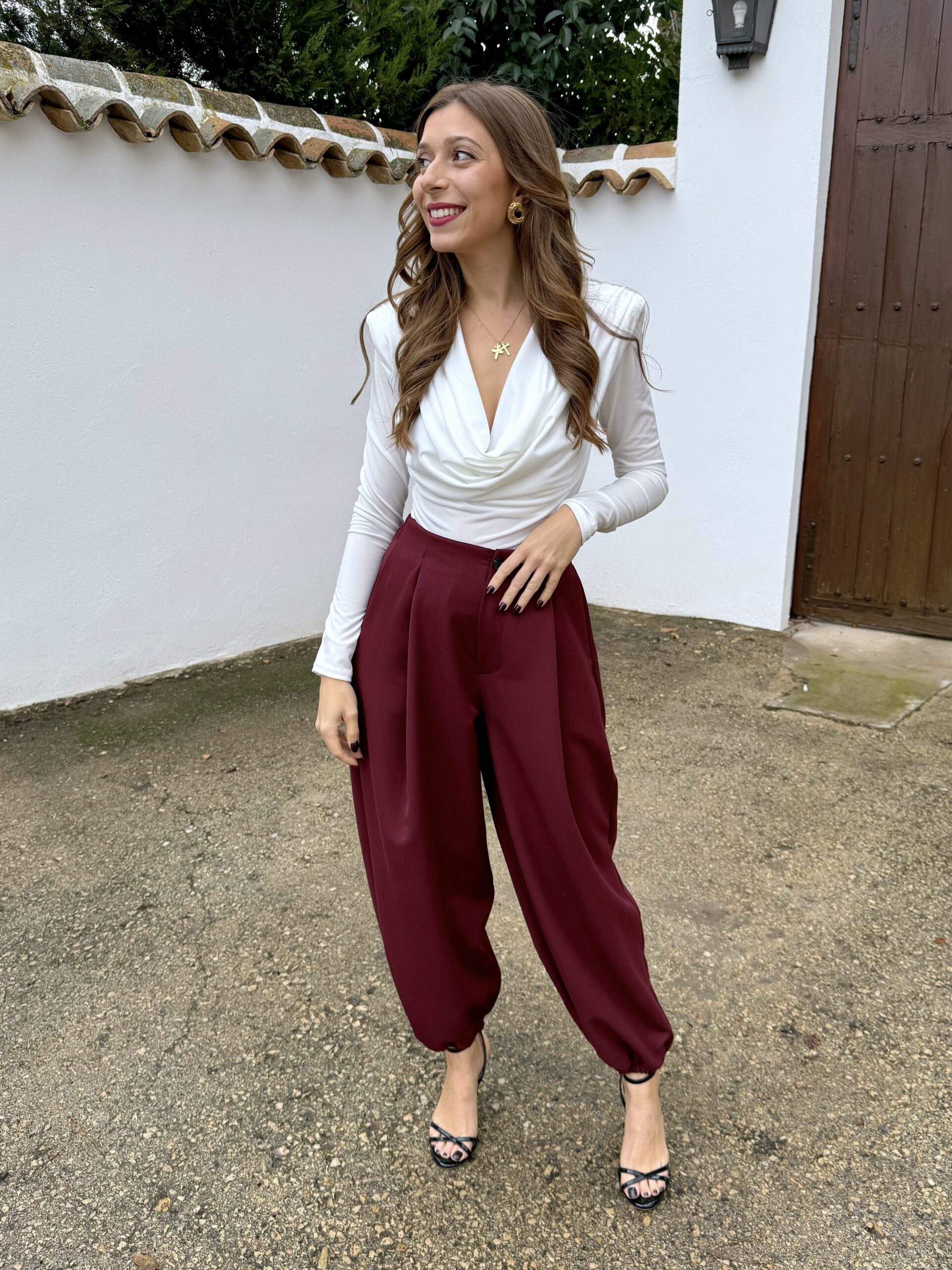 Pantalón Bombacho Burdeos - Imagen 4