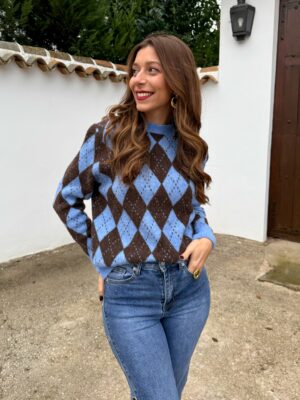 Jersey Rombo Mini Azul