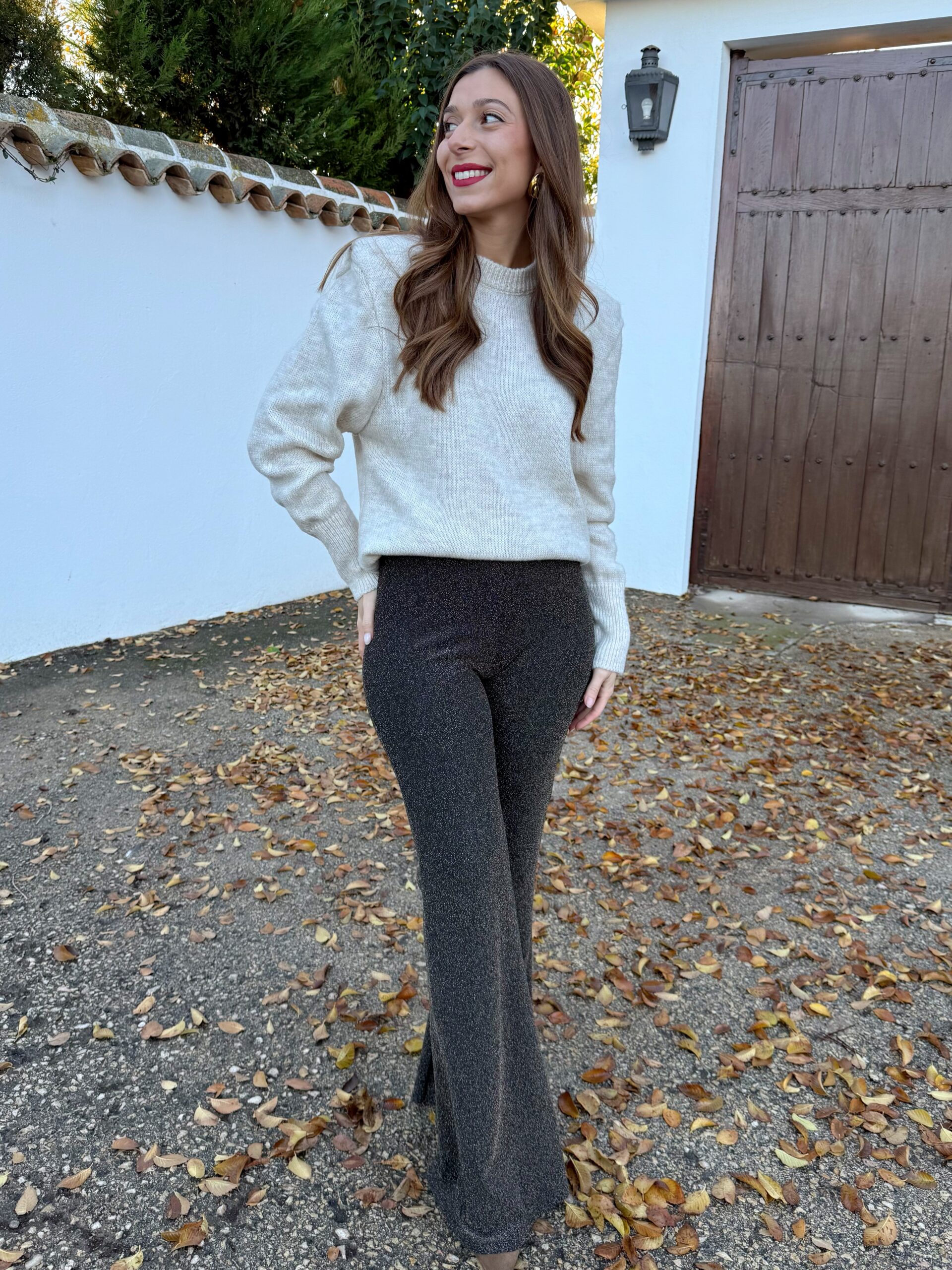 Pantalón Elástico Brillo Dorado - Imagen 6