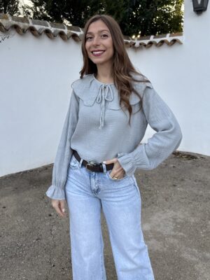 Blusa Zoe Gris Perla - Talla única