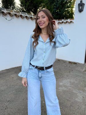 Camisa Rayas Azul - Talla única