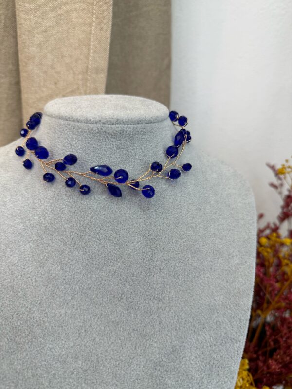 Choker Detalles Azul Marino
