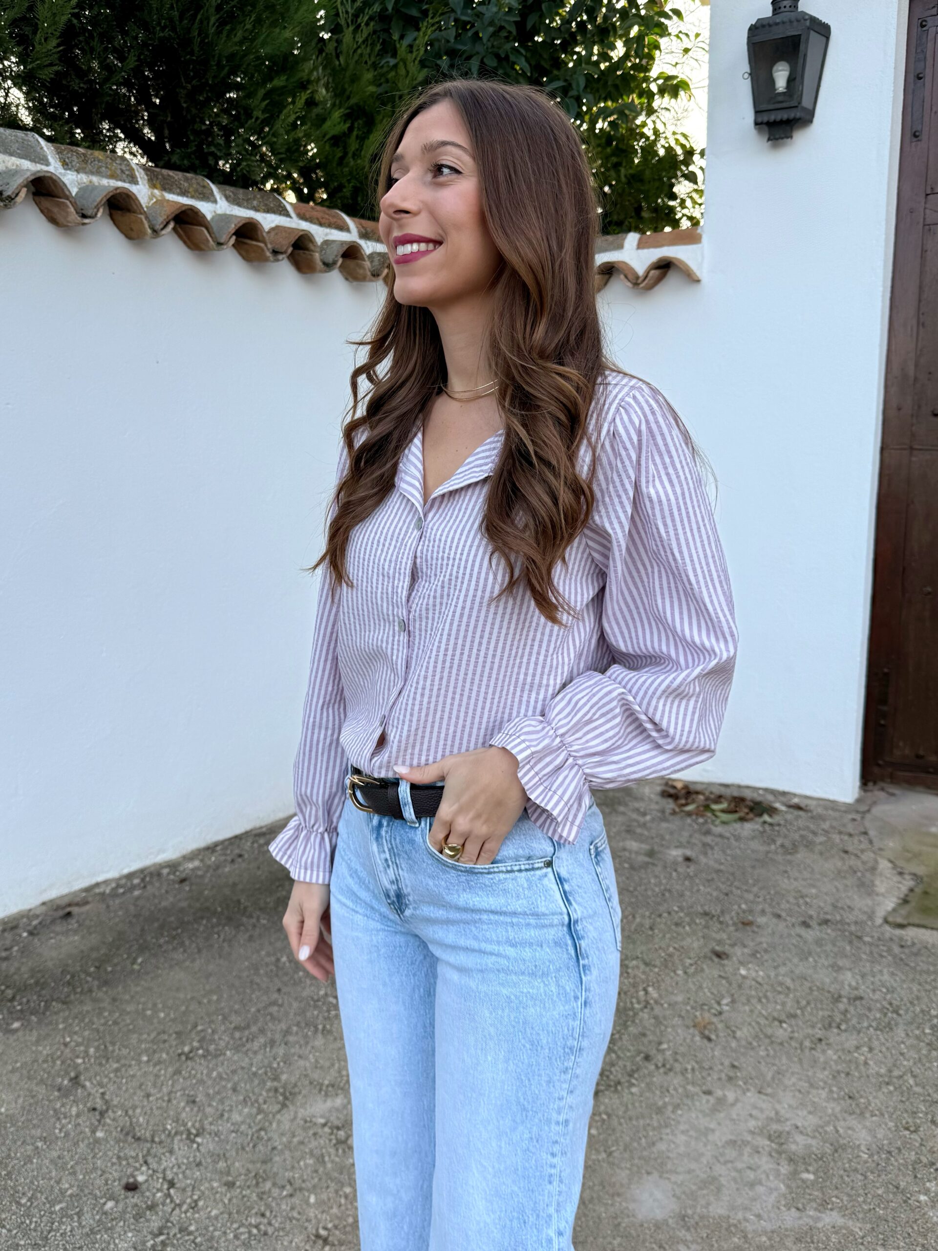 Camisa Rayas Lavanda - Imagen 4