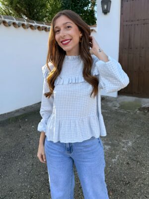 Blusa Gaia Azul - Talla única