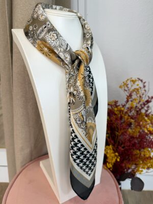 Pañuelo Seda Mostaza