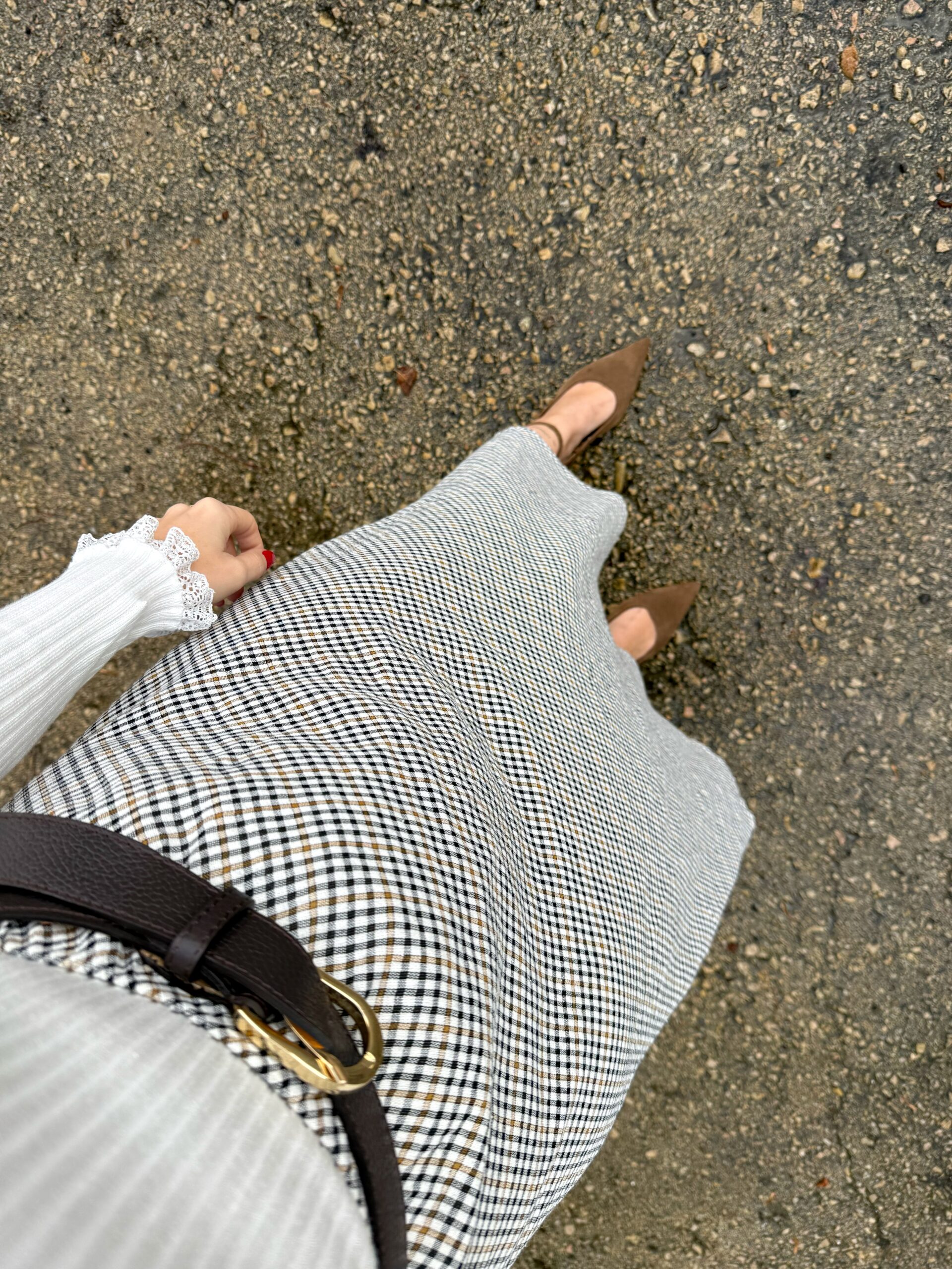 Falda Campera Cuadro Negro - Imagen 2