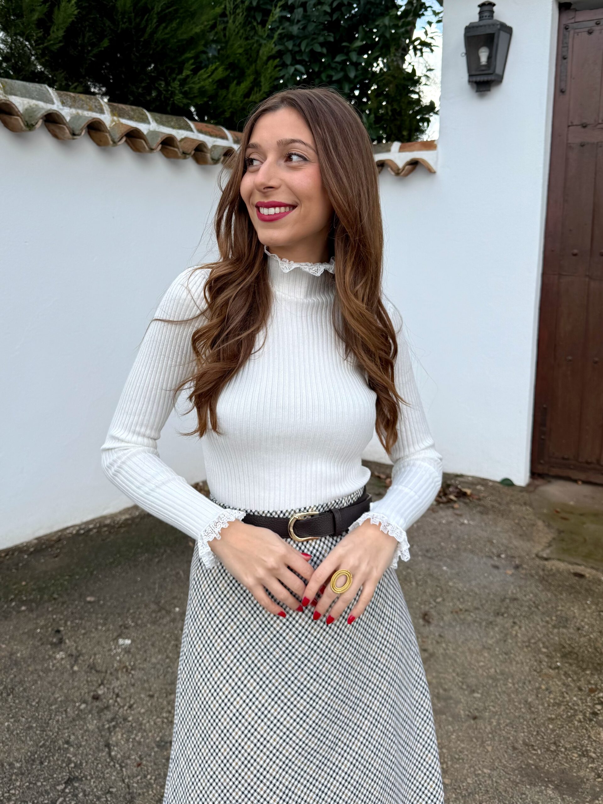 Jersey Canalé Puntilla Blanco