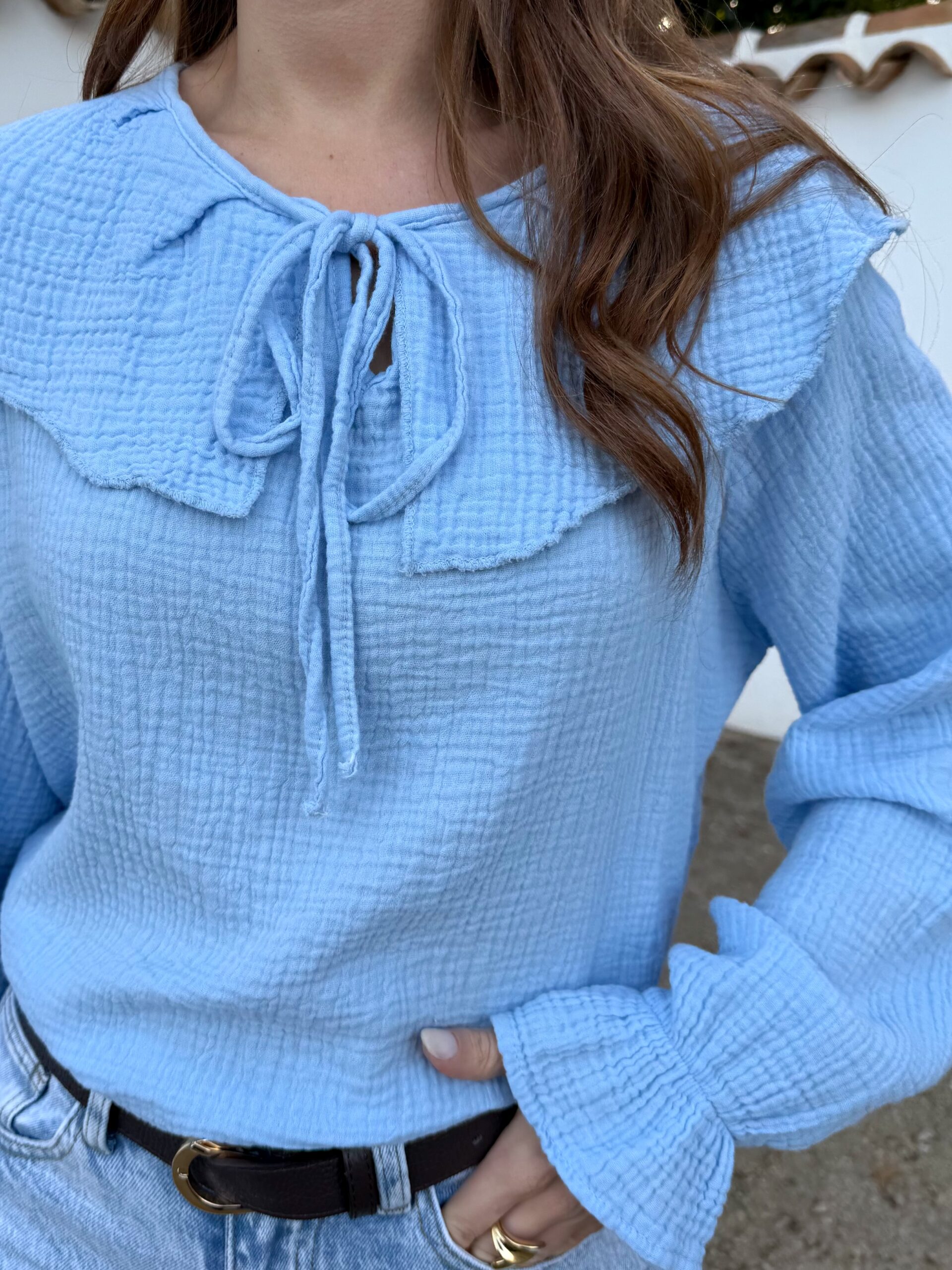 Blusa Zoe Azul Pastel - Imagen 2