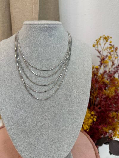 Collar Cascada Basic Plata