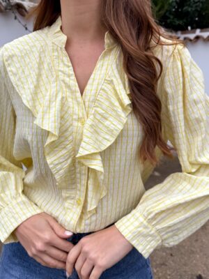 Blusa Flora Amarillo Pastel - Talla única