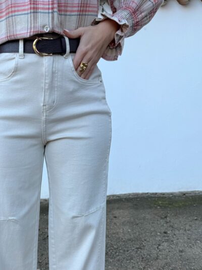 Pantalón Vaquero Balloon Beige - S